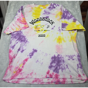 Tie Dye T Shirt Woodstock 2023 Sz 2X Brookdale Redmond Port & Company 0623